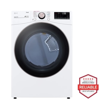 7.4 cu. ft. Large Capacity Front Load Electric Dryer - White