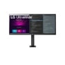 front view with the monitor arm on the center