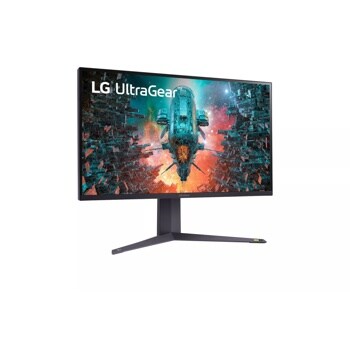 Left side view of the 32 Inch LG UltraGear (32GQ950-B) gaming monitor with 144Hz refresh rate and 1ms (GtG) response time