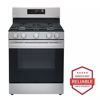 5.8 cu ft. Smart Wi-Fi Enabled Gas Range with EasyClean®1