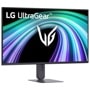 LG 27G414B-B UltraGear Gaming Monitor with colorful abstract graphics on screen - Front View