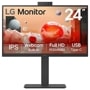 LG 24BA850-I 24-Inch Monitor with Built-in Webcam IPS Full HD 1920x1080 USB Type-C - Front View