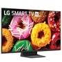 27LB7000PUA LG Smart TV AI displaying colorful donuts with sprinkles on screen - Side Angle