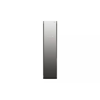Front view of the LG Styler® Smart Steam Closet with 3 Hangers - Mirror - S3MFBN. 