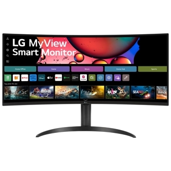 34" MyView Smart Monitor WQHD 21:9 Curved Screen 100Hz with webOS