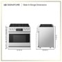 LG SIGNATURE LPGU6319Y Slide-In Range Dimensions 35 7/8 Inch W x 29 5/16 Inch D x 36 1/8 Inch to 36 7/8 Inch H - Front and Side Views