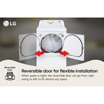 LG
Reversible Door
Reversible door for flexible installation
When space is tight, the reversible door can go from right swing to left to fit almost any space