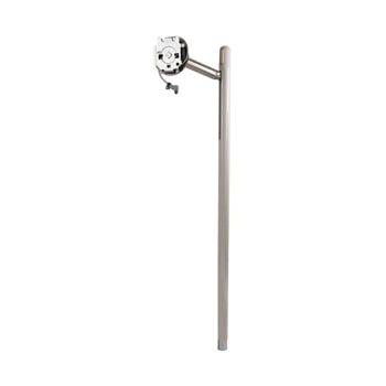 ABA30042703 LG TV floor stand with adjustable articulating arm and silver finish1