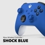EP229939 Xbox Wireless Controller in Shock Blue with textured grip and action buttons - Angled View