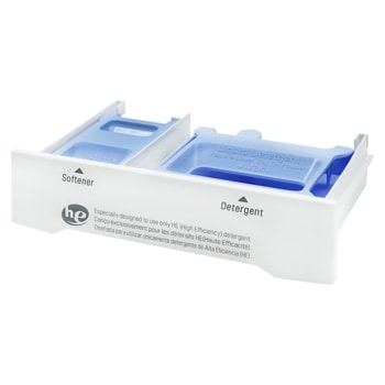 AAZ72925601 LG washer detergent and softener dispenser drawer with blue compartments for HE detergent use1