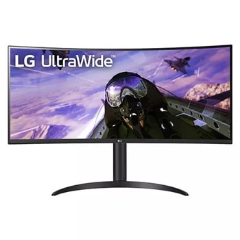 LG 34WP65C-B 34 inch Curved Ultrawide Monitor front view
1
