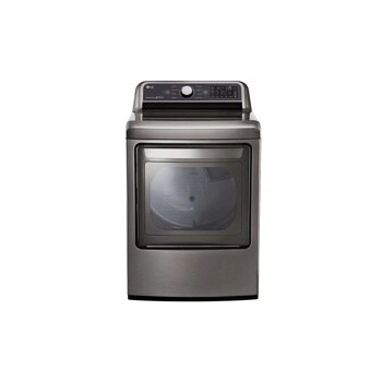 Front view of the 7.3 cu. ft. Ultra Large Capacity Smart wi-fi Enabled Electric Dryer with Sensor Dry Technology - DLE7300VE. 
