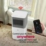 LG LP0626PGSF Portable Air Conditioner with smartphone displaying ThinQ app for remote control - Control your AC from anywhere using the ThinQ app