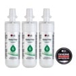 Front view of the LG LT700P3 - 6 Month / 200 Gallon Capacity Replacement Refrigerator Water Filter 3-Pack (NSF42 and NSF53*) - LT700P3. 