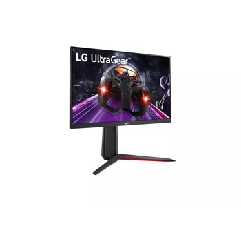 Left side view of the 24 Inch LG UltraGear (24GN650-B) gaming monitor with 144Hz refresh rate and 1ms (GtG) response time