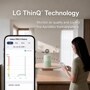 AS301GG10 LG air purifier accessory infographic showing ThinQ Technology to monitor air quality and control the AeroMini from anywhere