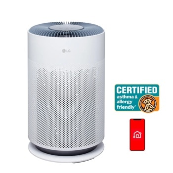 LG AS601HBB0 Air Purifier with perforated mesh design certified asthma and allergy friendly - Front View