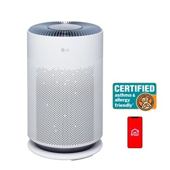 LG AS601HBB0 Air Purifier with perforated mesh design certified asthma and allergy friendly - Front View