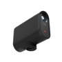 Logitech 961000498 webcam with camera lens, red indicator light, and mounting mechanism - Side Angle