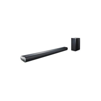 320W 2.1ch Sound Bar Audio System with Wireless Active Subwoofer and Bluetooth Connectivity