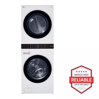LG WKE100HWA Stackable Washer & Dryer Combo front view