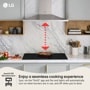 enjoy a seamless cooking experience
sync via the thinq@ app and fan and light will automatically
turn on when burners are in use, and off when you're done
hood&OTR
microwave sync