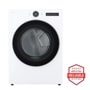 4.5 cu. ft. Front Load Washer and 7.4 cu.ft. Gas Dryer with pedestal washer and drawer Laundry Set in White WM5500HWA_DLGX5501W_WD300CW_WDP6W