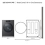 LG SIGNATURE WM9998HBA WashCombo All-in-One Dimensions 29 Inch W x 31 1/8 Inch D x 40 3/4 Inch H - Front and Top Views