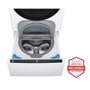 5.0 cu. ft. Front Load Washer and 7.4 cu.ft. Electric Dryer with pedestal washer and drawer Laundry Set in White WM4000HWA_DLEX4000W_WD300CW_WDP6W