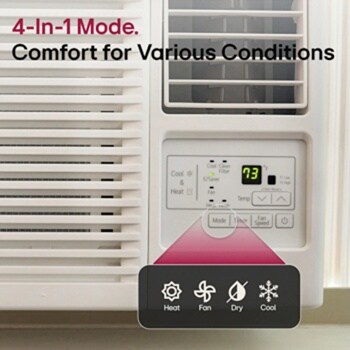 4 in 1 mode.
comfort for various conditions
heat
fan
dry
cool
