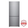 Front view of the 15 cu. ft. 28-inch Wide Bottom Freezer Refrigerator - Stainless Steel - LBNC15231V. 