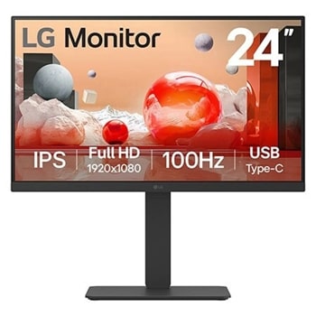 LG 24BA650-I 24-Inch Monitor with IPS Full HD 1920x1080 100Hz USB Type-C - Front View1