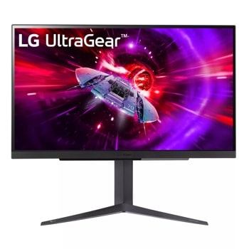 LG 27GR83Q-B UltraGear Gaming Monitor displaying vibrant gameplay with adjustable stand - Front View1