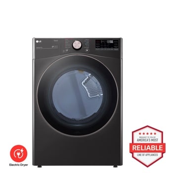 LG DLEX4000B Electric Dryer with ThinQ technology and digital control panel Brought to You By Americas Most Reliable Line of Appliances - Front View