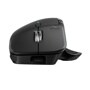 Logitech 910007560 wireless mouse with ergonomic design showing scroll wheel, green indicator light, and USB-C charging port - Side View