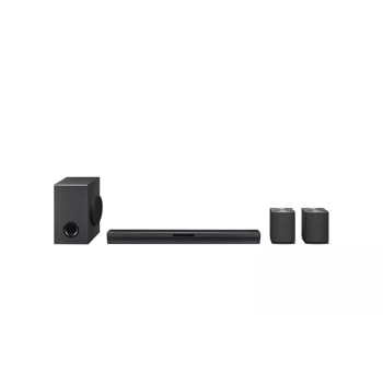 LG SQC4R Soundbar with subwoofer and speakers front view