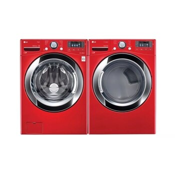 Lg tromm washer and shop dryer red