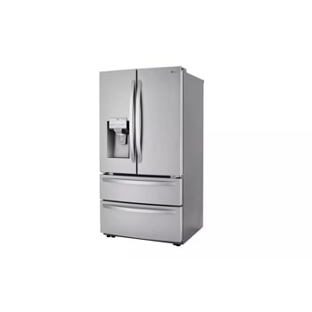 22 cu. ft. counter depth double freezer right side angle view