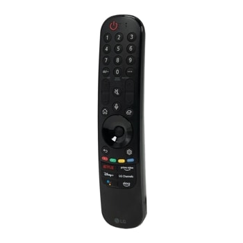 LG AKB76039902 TV remote control with numeric keypad, navigation wheel, and streaming service buttons1
