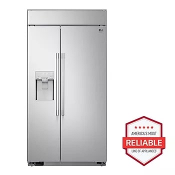 lg studio 26 cu. ft. built in refrigerator front view1