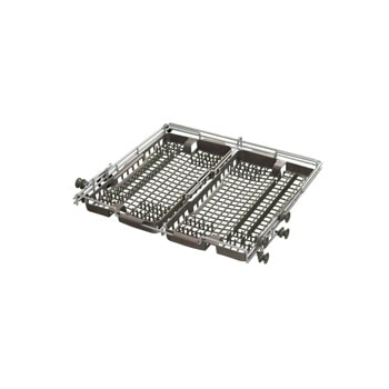 AHB73129404 dishwasher rack with metal grid design and adjustable tines for flexible dish loading