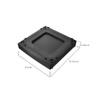 ADA Compliant Laundry Pedestal Riser - Black Steel