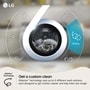 LG WM3420CW Washer 6Motion technology uses up to 6 different wash motions including Rolling for custom cleaning to get clothes cleaner