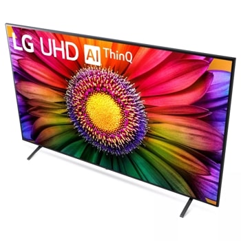 LG 86UR8000AUA 86 inch 4K UHD LED TV with thinq ai right side angle view
