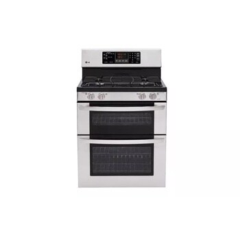 6.1 cu. ft. Capacity Gas Double Oven Range with 4 Sealed Gas Burners