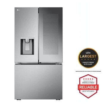 LG's largest capacity fridge in its class* 
*Among models with an external ice & Water Dispenser
Brought to you by America's most Reliable line of appliances.