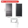 LG LB26H2200D Bottom Freezer Refrigerator Dimensions - 69 15/16" H x 32 15/16" W x 35 15/16" D with Front and Side Views