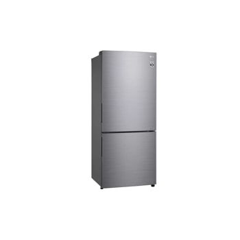 15 cu. ft. bottom freezer refrigerator left side angle view