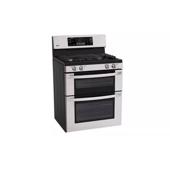 6.1 cu. ft. Capacity Gas Double Oven Range with 4 Sealed Gas Burners