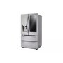 28 cu. ft. door in door double freezer refrigerator right side angle view 